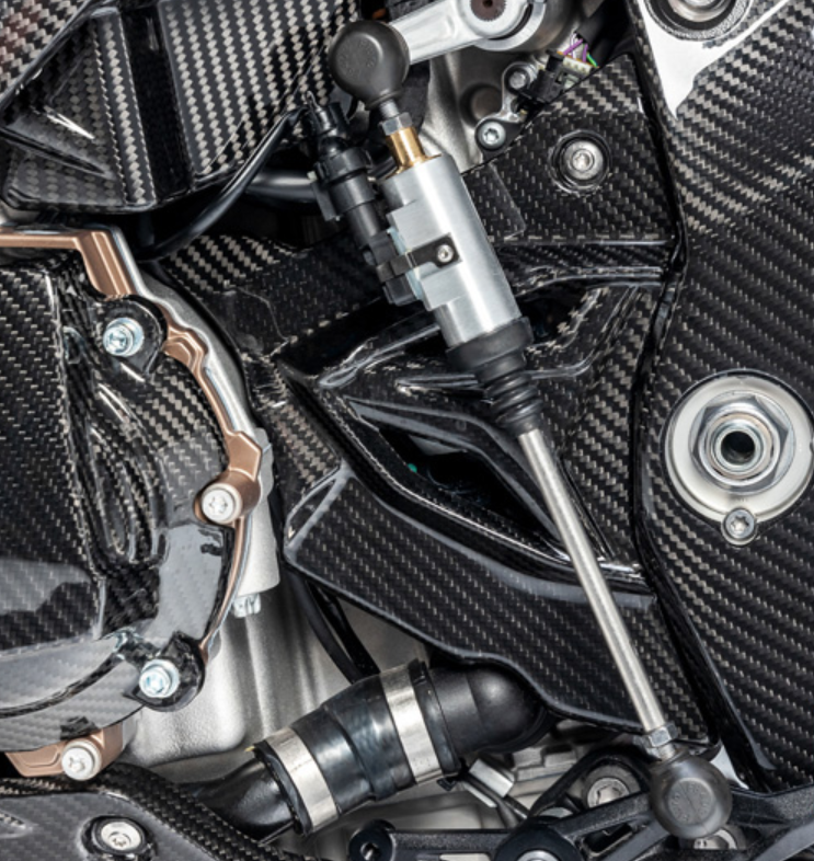 BMW S1000RR M1000RR S1000R M1000R Carbon Fiber Front Sprocket Cover – view 2