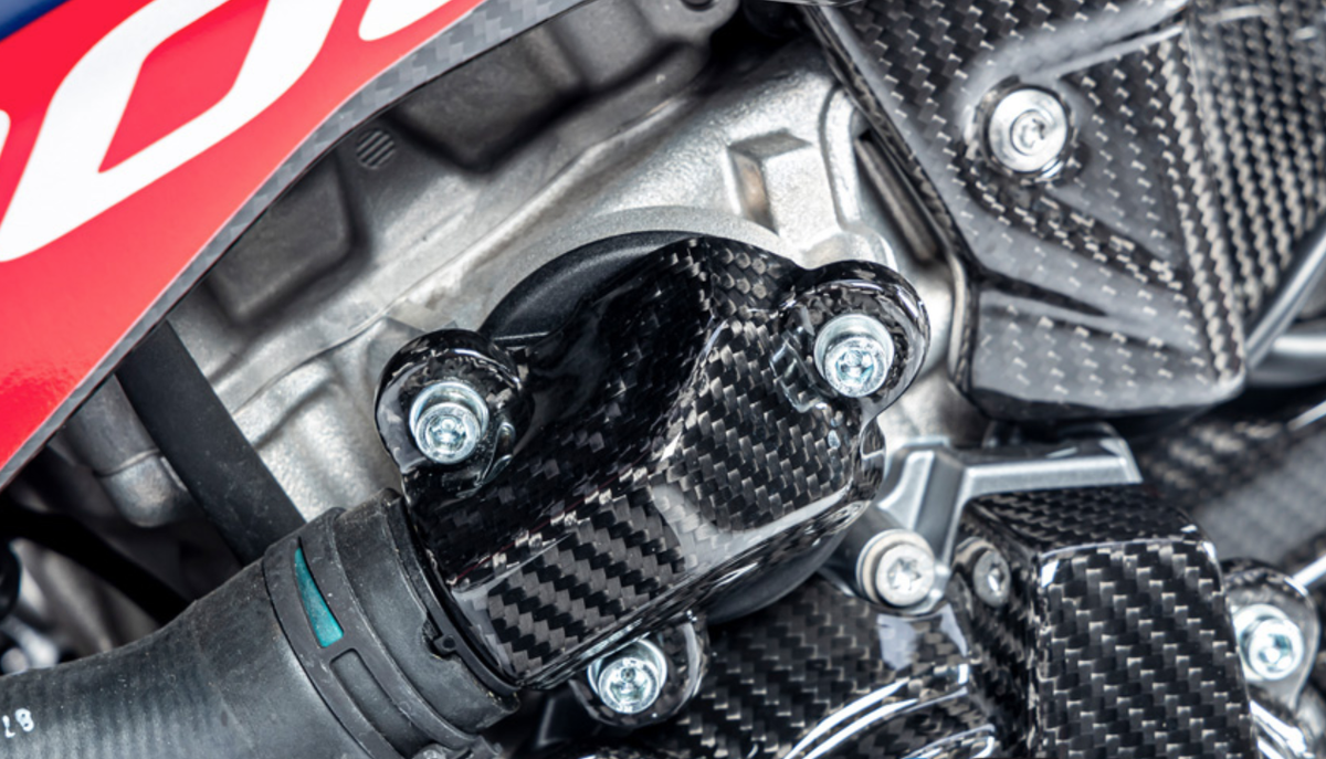 BMW S1000RR M1000RR Carbon Fiber Water Pump Cover – view 3