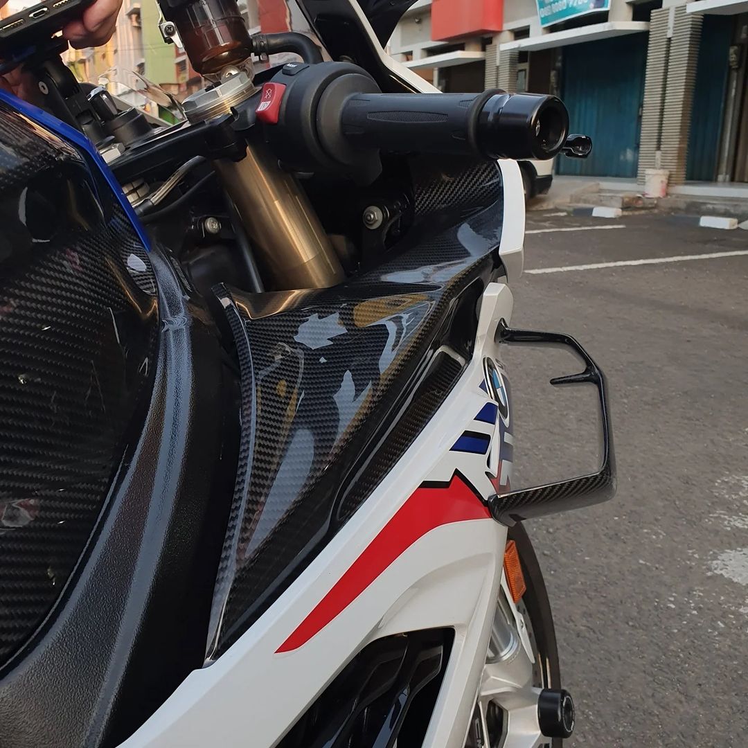 BMW S1000RR M1000RR Carbon Fiber Dash Board Upper Side Fairing – view 6