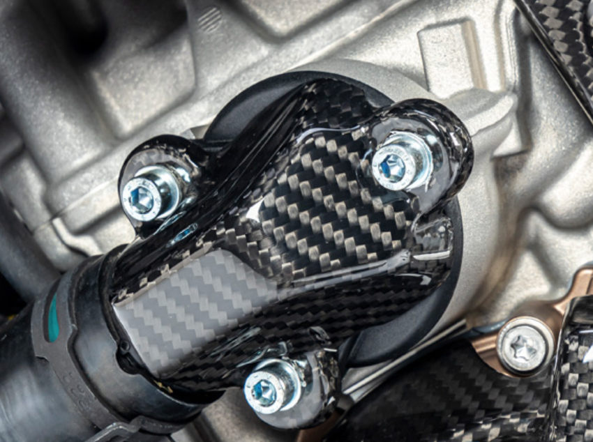 BMW S1000RR M1000RR Carbon Fiber Water Pump Cover – view 2